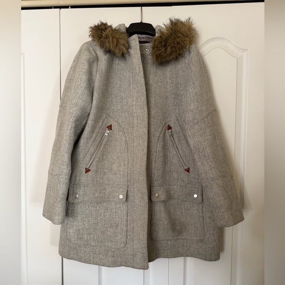 J.Crew Chateau Parka in Stadium Cloth Wool - Heather Gray Like New - Picture 5 of 9